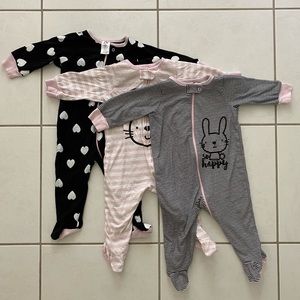 Baby Girl Footie Pajamas Bundle